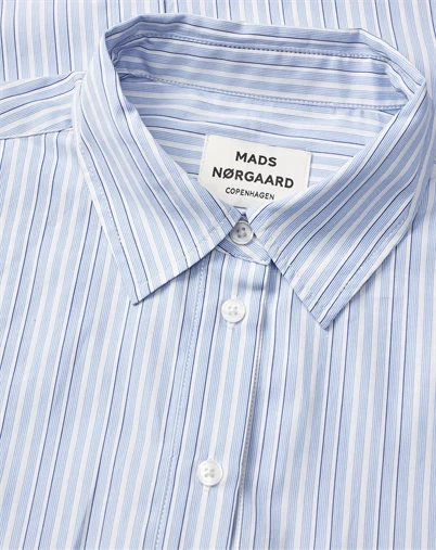 Mads Nørgaard - Mia Shelby Skjorte - Pinstripe/Provence 